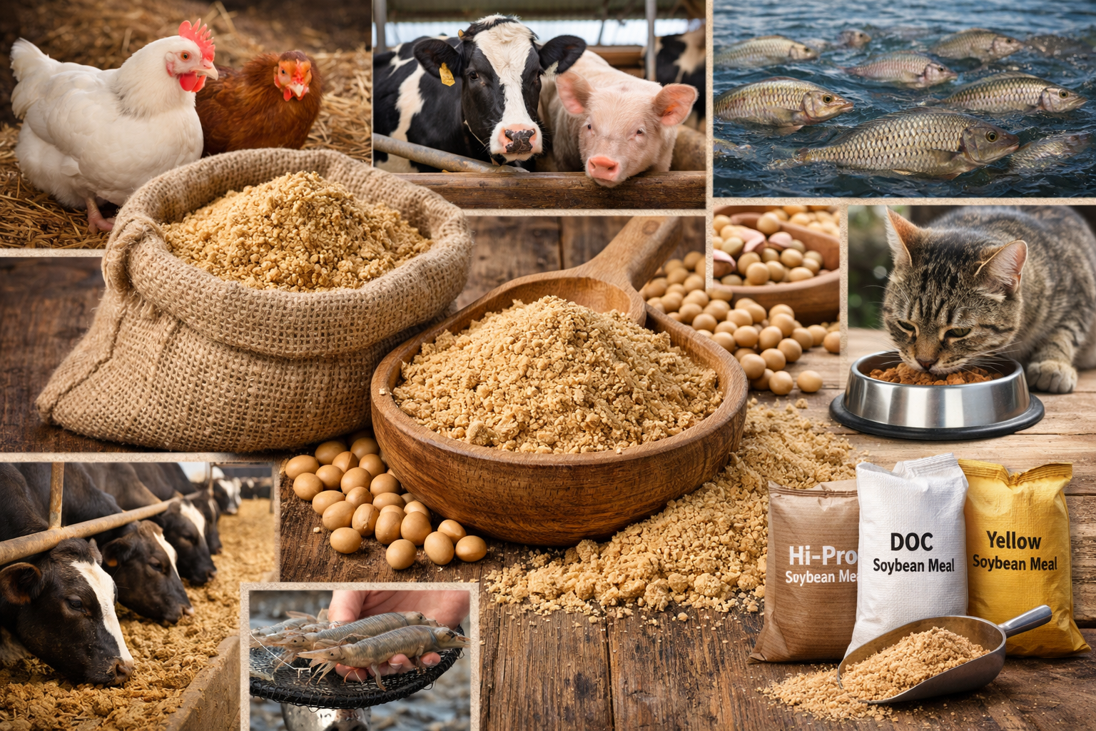 Soybean Meal in Animal Feed: Types, Protein Content & Applications